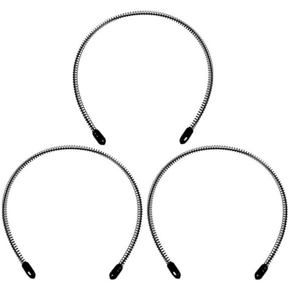 β‘Men G-New 3pcs Metal Fashion Unisex Wavy Outdoor Sports Simple Elastic Headband